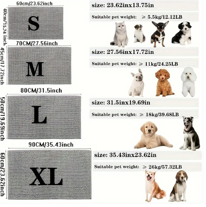 Soft Chenille Pet Mat